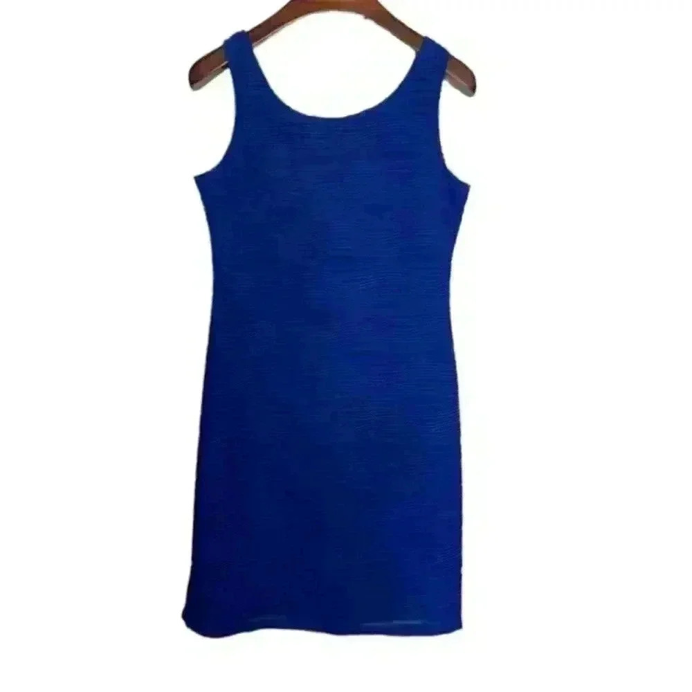 Blue NY Collection Textured Stretch Tank Dress Size Large
